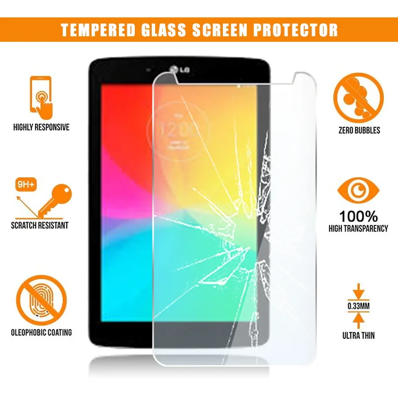 

Screen Protector for LG G Pad 7.0 V400 V410 Tablet Tempered Glass Scratch Resistant Anti-fingerprint Film Cover
