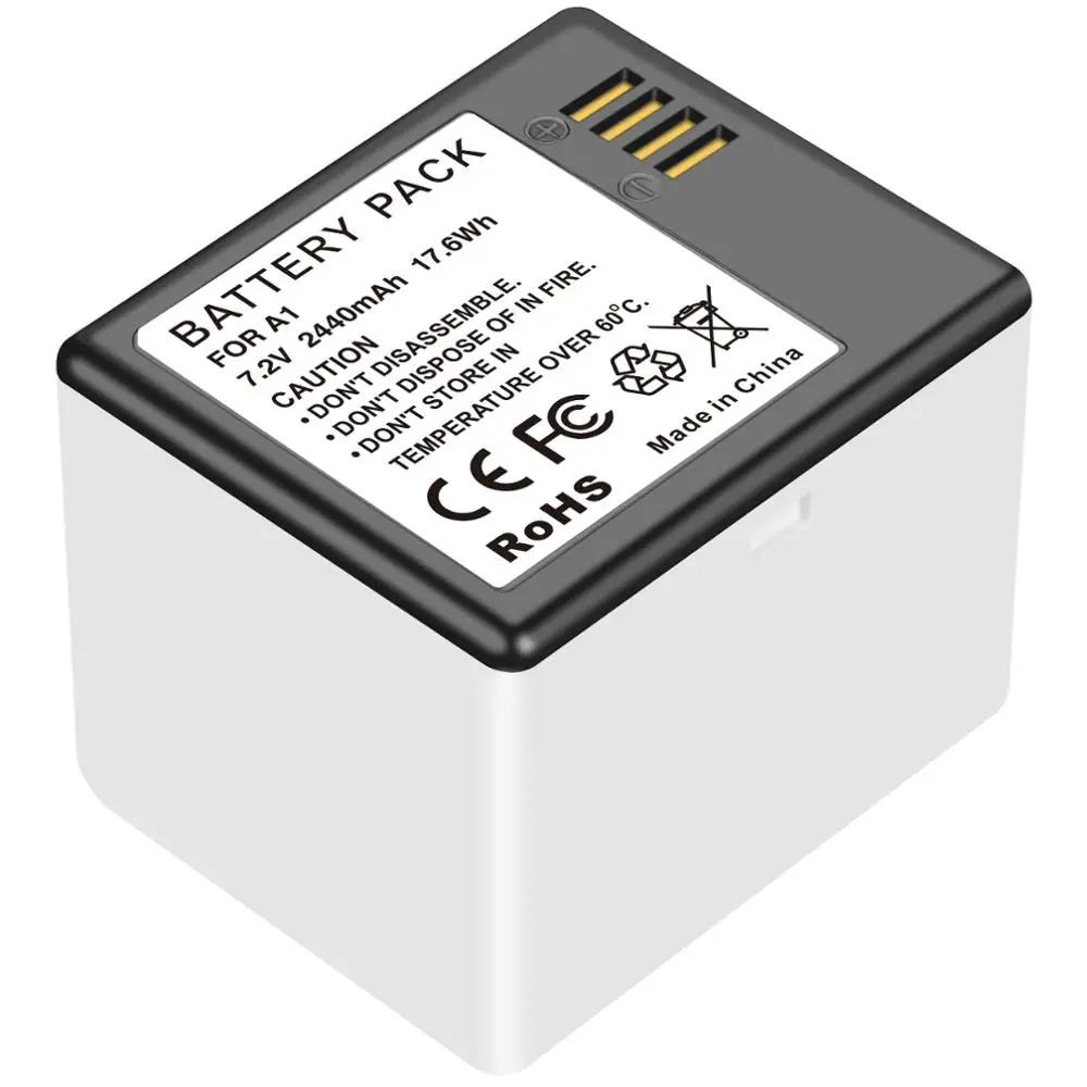 Аккумулятор 2440 мАч для Arlo A1/A1B совместим с Arlo pro/Arlo pro 2 VMA4400 или двухканальным зарядным устройством - Цвет: 1 Pcs Battery