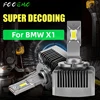 FCCEMC 2X Car Headlight For BMW X1 D1S Hi/Lo Beam LED CANBUS 55W 24000LM 6000K White Auto Headlamp Fog Light Bulb CPS Customized
