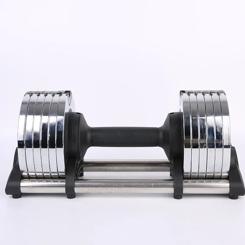 US $74.15 Indoor Fitness Household Environmental Protection Stainless Steel Material Solid Weight Adjustable Mens Dumbbell