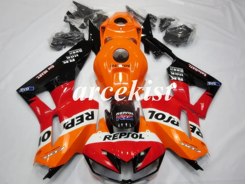 Литьевая Форма ABS мотоцикл обтекатели комплект подходит для CBR600RR F5 13 14 15 16 17 CBR600 2013 тела набор оранжевый красный