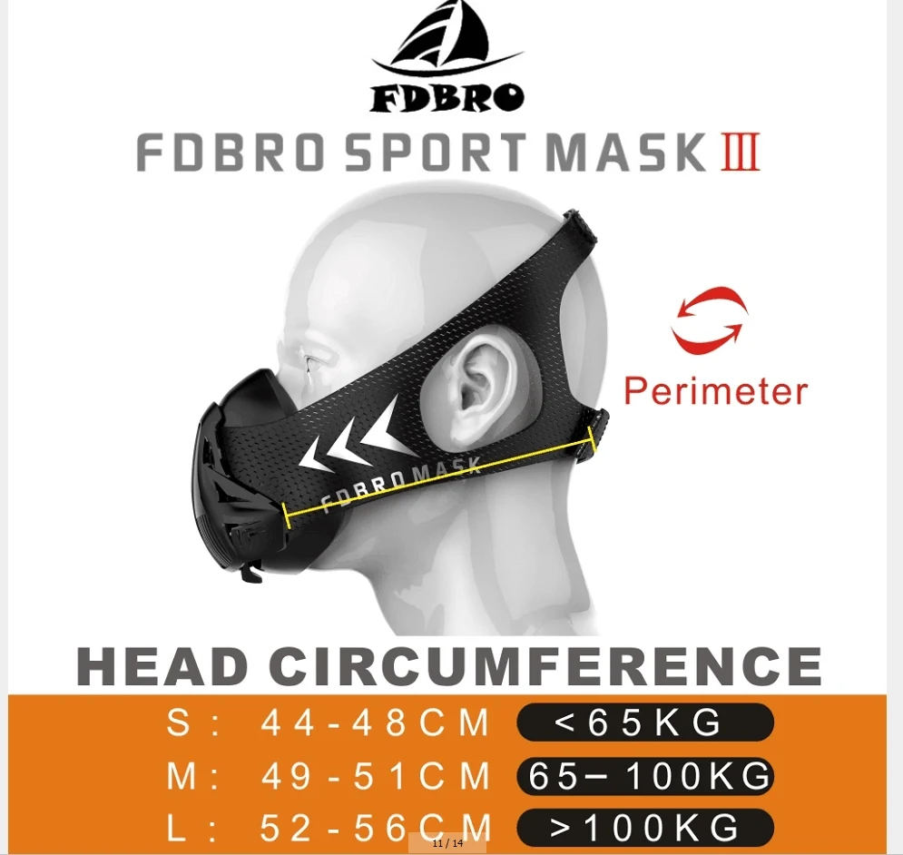 FDBRO тренировочная Спортивная маска 3,0 для кардио-лифтинга, фитнеса, тренировок, упражнений, велосипедная маска для кемпинга, маска для лица, защита для лица