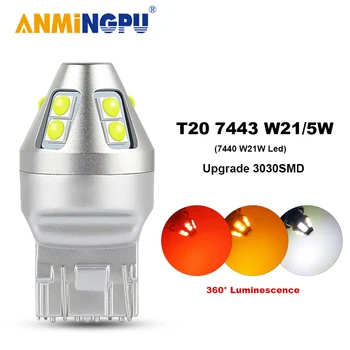 

ANMINGPU 2x Signal Lamp T20 Led W21W 7440 7443 W21/5W 3030SMD T25 P27/7W Led 3157 3156 P27W Parking Lights Reverse Light 12V