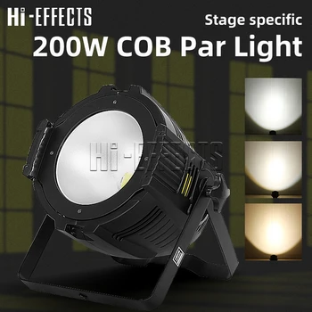 

LED 200W COB Par Light Electric Zoom Light Cool and Warm White Color With Barn Doors COB Light Church Theater Disco DJ Light