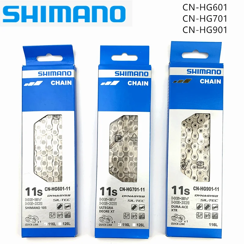 Cadena de bicicleta SHIMANO CN HG601/HG701/HG901 11 enlace rаpido y clavija Conexion 105/SLX /XT/Dura Ace|Велосипедная цепь| |