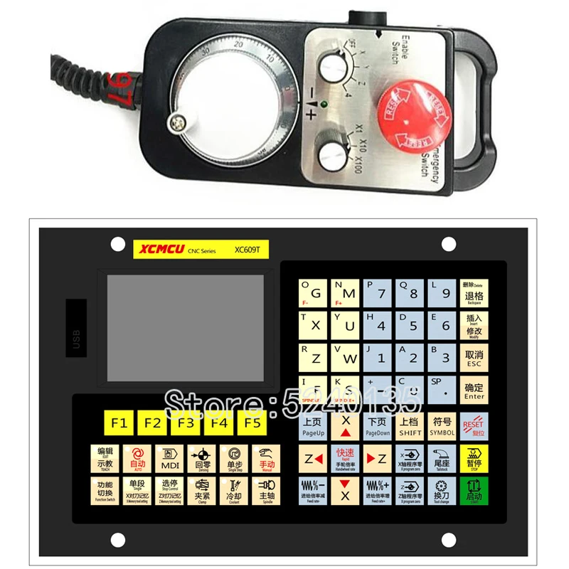 

XC609T 2-осевой контроллер с ЧПУ для токарного станка и шлифовального станка USB шаговый Серводвигатель резьбовой контроллер шпинделя токарного станка