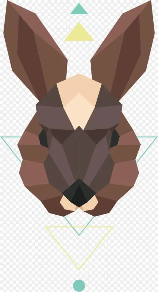 对称棕色图案-棕色兔载体