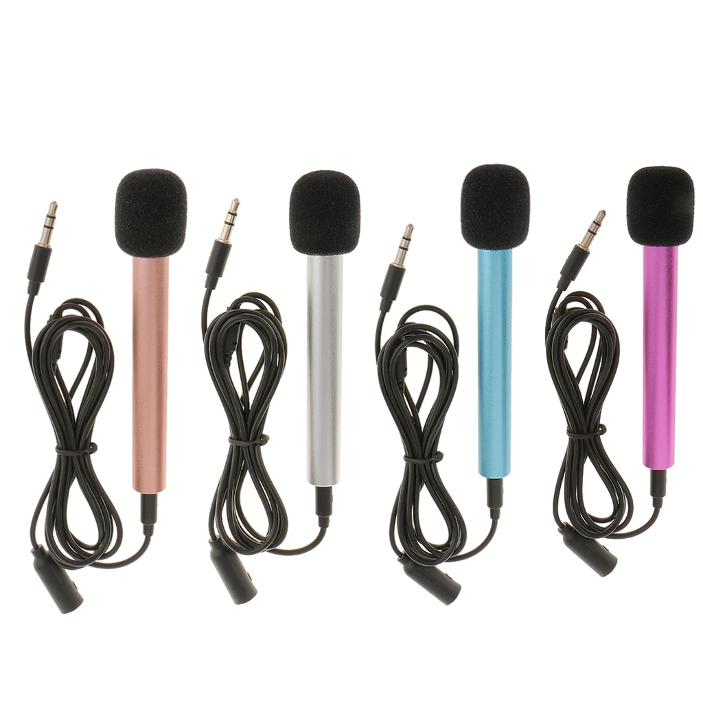 Portable Mini Singing Karaoke Home KTV Microphone Mic For IOS Android Cell Phone Laptop PC Desktop PC Mini Microphone Mic