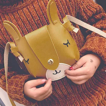 

Fashion Cute Deer Small Girl's Messenger Bag Mini fawn cartoon Children Crossbody Bag Women Shoulder Kid's bags