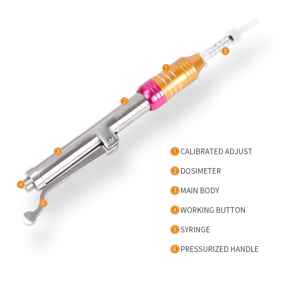 0,3 мл гиалуроновая кислотная ручка для поднятия губ Удаление морщин Hyaluron инъекция пневматический распылитель Шприц Набор косметических принадлежностей