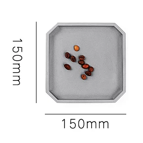 Прямоугольный бетонный поднос, силиконовая форма, чашка для воды, чайный набор, получить цементный поднос, форма - Цвет: Светло-серый