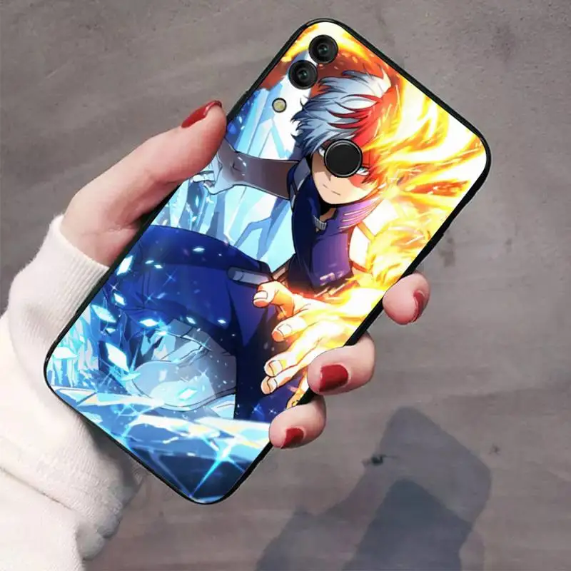 pu case for huawei Todoroki Boku No Anh Hùng Giới Học Thuật Anime Ốp Lưng Điện Thoại Huawei Honor Xem 7a5.45inch 7c5.7inch 8x 8a 8c 9 9X10 20 10i 20i Lite Pro huawei silicone case