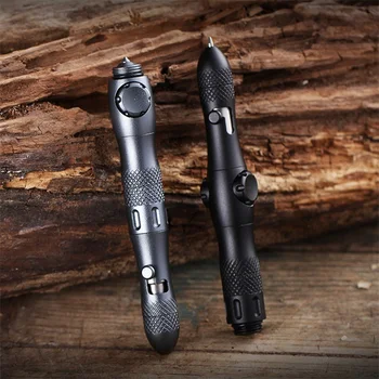 

Multi-function Fidget Spinner Self Defense Tactical Pen Flashlight Emergency Glass Breaker Outdoor Survival EDC Tools Boys Gift