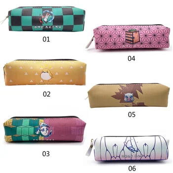 

1Pcs Anime Demon Slayer Kimetsu No Yaiba Kamado Tanjirou Pencil Case Cute PU Zipper Pencil Bag Pencil Box Kids Stationery Gift