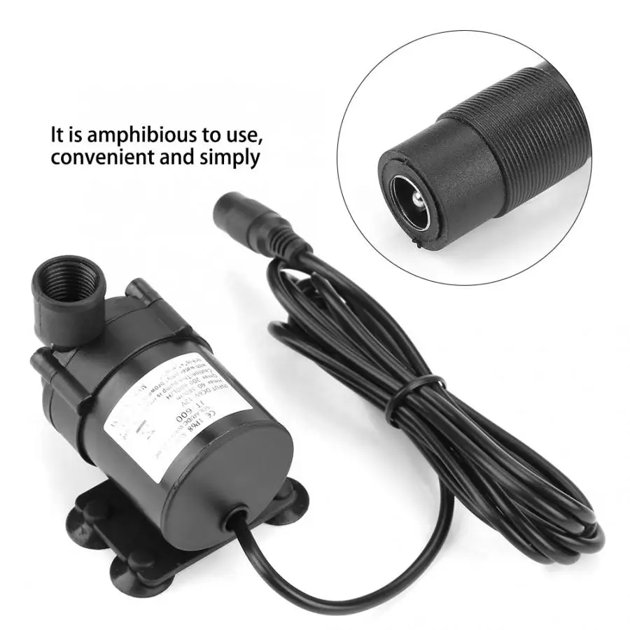 Мини DC Бесщеточный Водяной насос 16 мм с внутренней резьбой 12 V-40~ 100 градусов Цельсия повышающий насос
