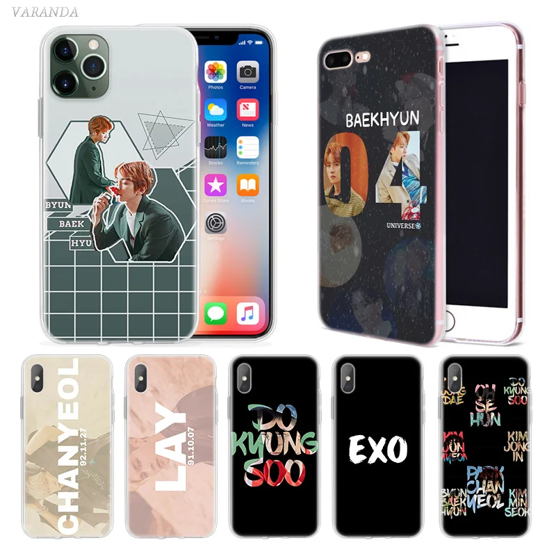 

Exo K Pop Baekhyun Case for Apple iphone 11 Pro XS Max XR X 7 8 6 6S Plus 5 5S SE 5C Silicone Phone Cover Coque Carcasa Fashion