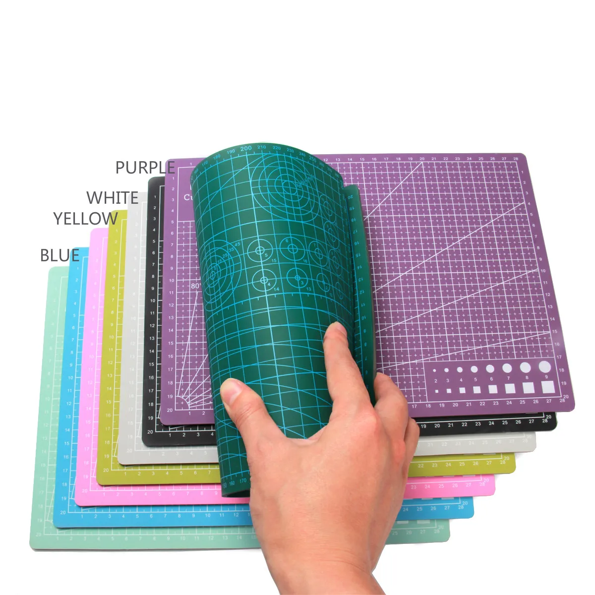 A3 A4 режущие коврики ПВХ прямоугольные линии сетки бумагорез разделочная доска инструмент ткань кожа бумага инструменты для рисования