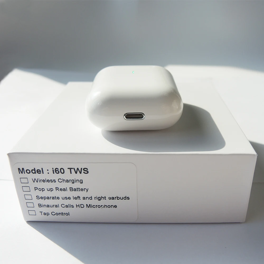 

Original i60 TWS Pop up Window 1:1 Separate use Wireless Earphone Wireless Charging Bluetooth Earphones Earbuds 15pcs/Lots