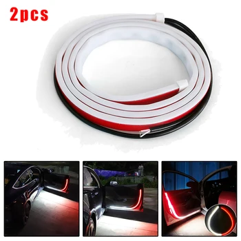 

Universal 2pcs 120cm Car Door Open Warning Lamp LED Lights Strip Flowing Flashing Anti-collision Car Styling Accessories
