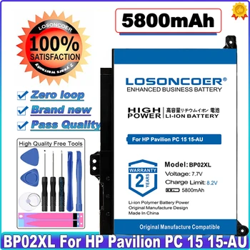 

New 5800mAh BP02XL Laptop Battery for HP Pavilion PC 15 15-AU 849909-850 (F9-21) 849569-421 HSTNN-LB7H BP02041XL