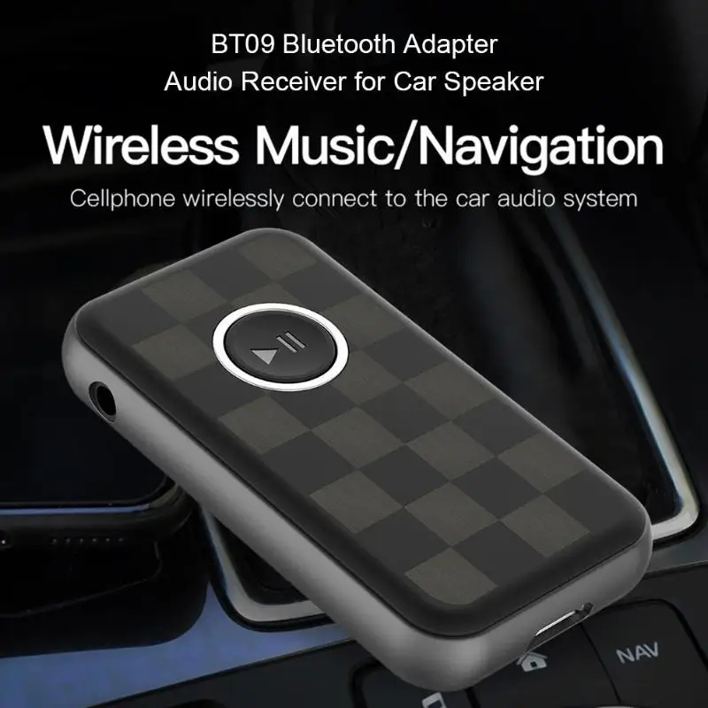 BT09 Bluetooth адаптер 5,0 Мини Bluetooth музыкальный аудио приемник 3,5 мм разъем для автомобильного динамика стерео наушники громкой связи Прямая поставка