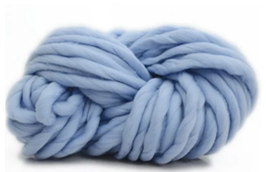 light blue 250 г Супер вязаное одеяло толстые Пряжи Мягкие толстые руки Roving громоздкие мериносовые клубки ниток DIY Нитки для вязания трикотажные одеяла шляпа шарф - Цвет: light blue