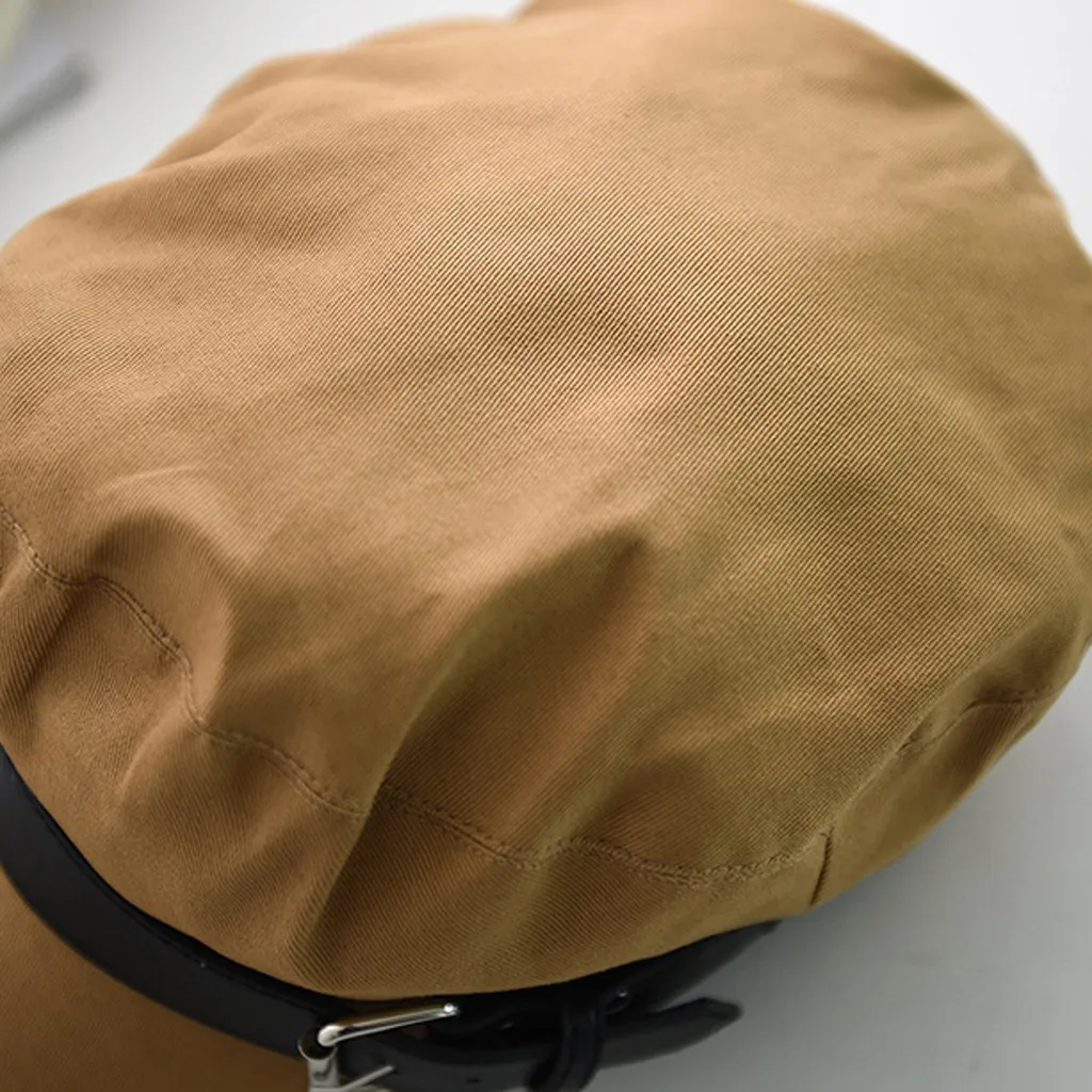 Womens Girls Cotton Baker Boy Peaked Cap Newsboy Hat Gentleman Elegant Lady Winter Autumn Wide Brim Jazz Adjustable Cap