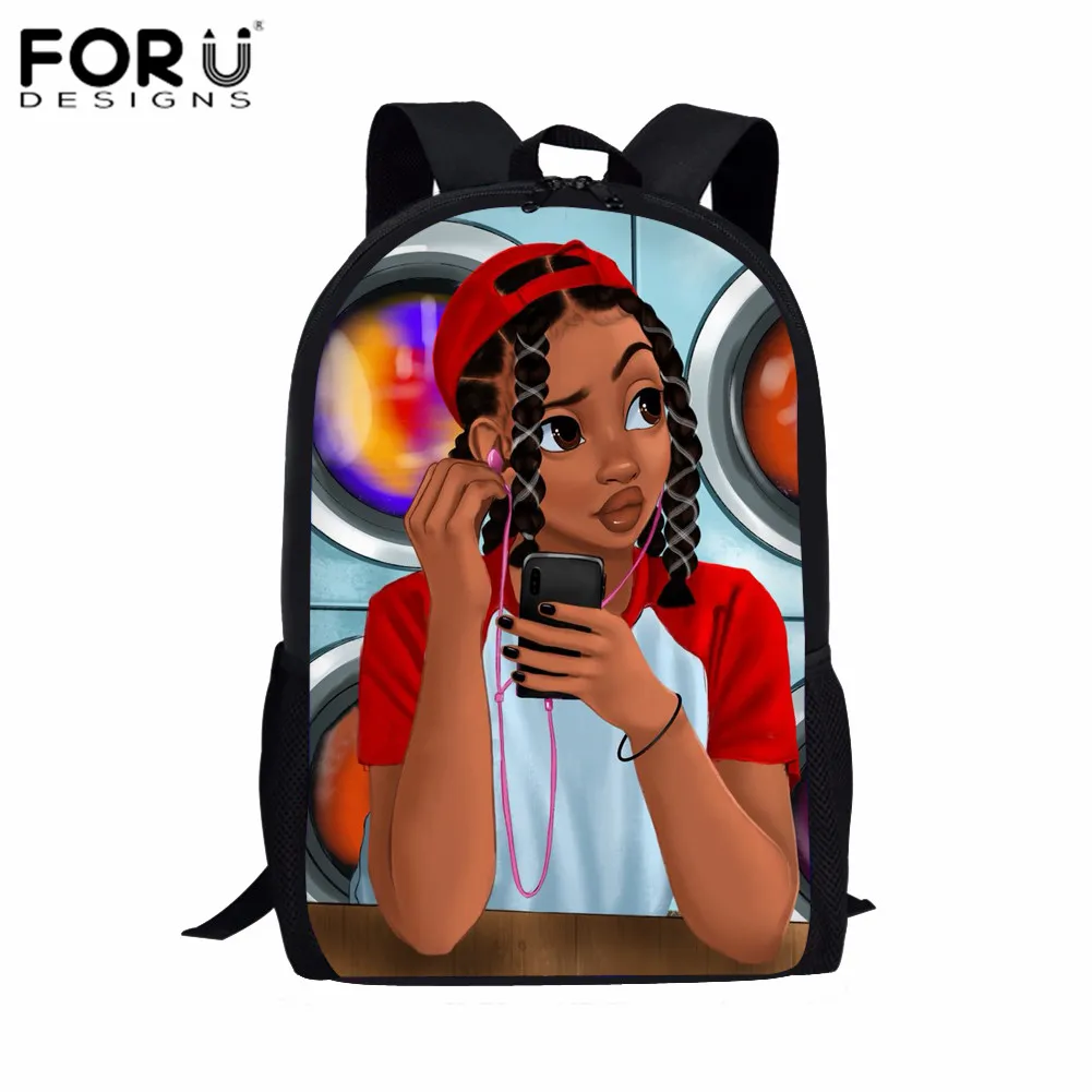 FORUDESIGNS/рюкзак для девочек в Африканском и американском стиле; школьные сумки для детей ясельного возраста; Детские сумки с героями мультфильмов; рюкзак для девочек-подростков - Цвет: Z5187C