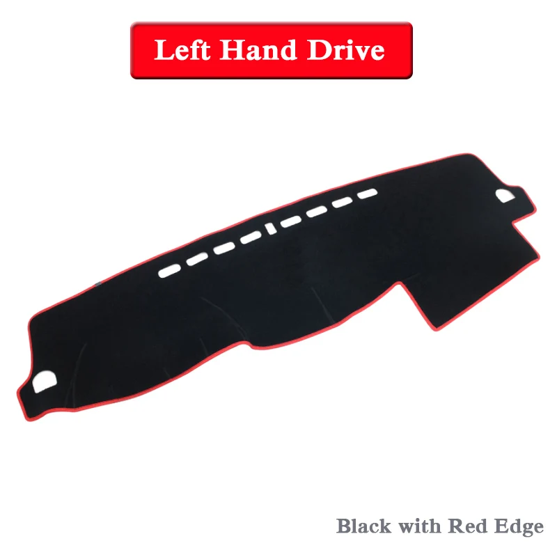 Black Red LHD Автомобильный Стайлинг приборной панели Избегайте Light Pad Инструмент крышка платформы коврик Роза для Mitsubishi Pajero V93 V97 2007-Настоящее LHD& RHD - Название цвета: Black Red LHD