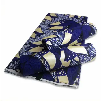 

Ankara African Wax Fabric Block Golden Wax Print Fabric With Gold Line Layer Surface Golden Wax Fabric Cotton Print Rapper Batik