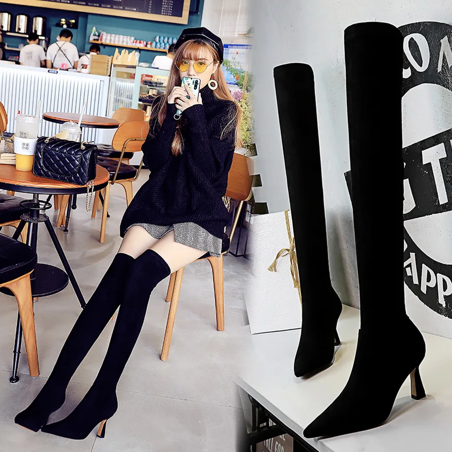 

Anance Spring and Autumn Fashion Women's Shoes Women's High Heels Simple Office Women's Pointed Casual Boots Free Shipping