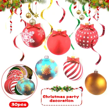 

Christmas Decorations Ceiling Hanging Swirl Decorations Spiral Streamers for Home Shopping Mall Christmas Holiday JS23