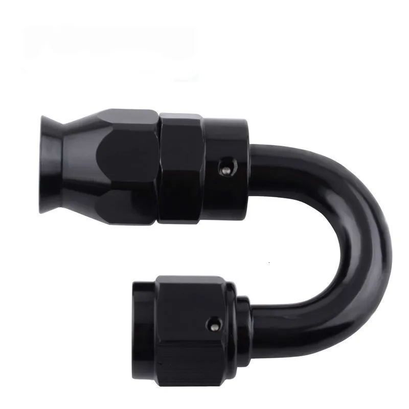 AN6 180 градусов PTFE шланг фитинг адаптер к гнезду адаптер PTFE многоразовый Поворотный Масляный шланг концевой разъем Черный