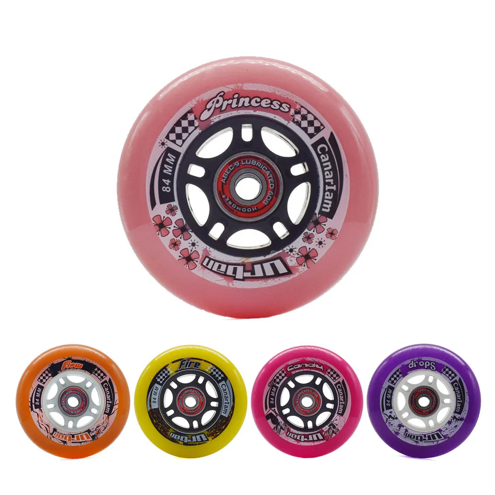 【84mm 】84A inline speed skate wheels tires skating roller for racing