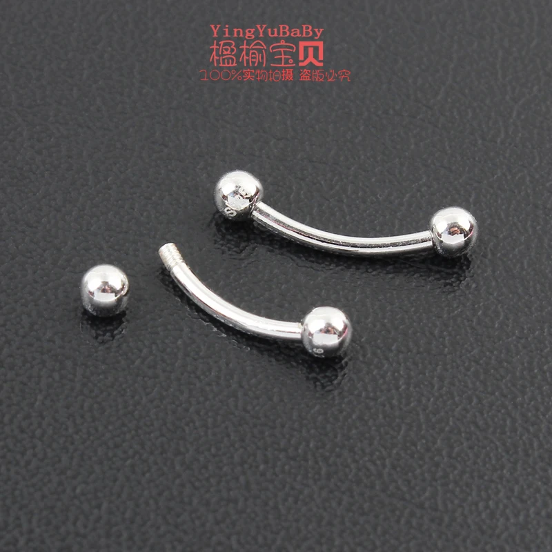 925 sterling silver Eyebrow nails 16G 1.2mm unisex classic body piercing jewelry ONE PIECE nose piercings,moissanite belly button piercing,metal nipple jewelry