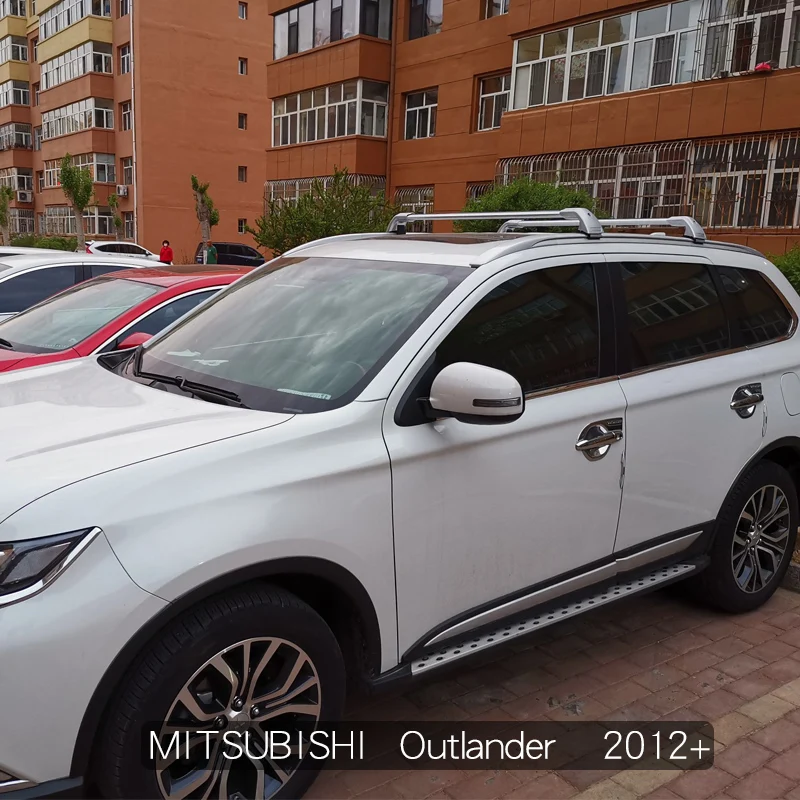 2 шт. Крыши Баров для Mitsubishi Outlander /PHEV SUV 2012 2020 алюминиевый сплав боковые полосы