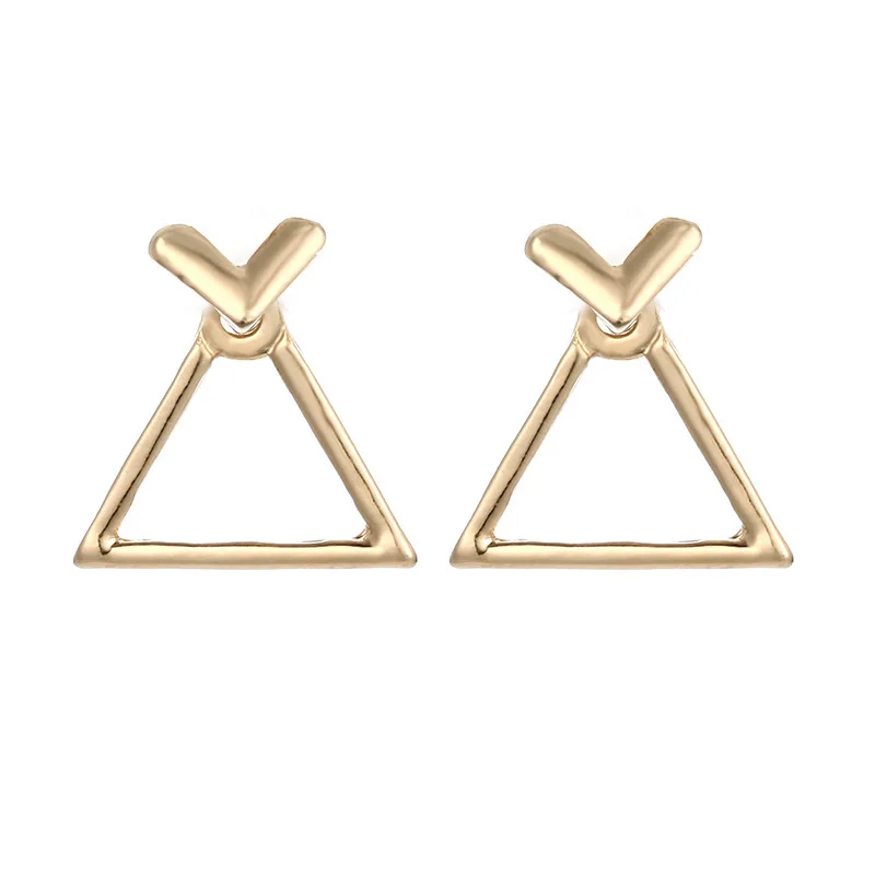 

2020 Oorbellen Earings Cross-border Fashion Jewelry Personality Contracted After Metal Hollow Triangle Pendant Earrings Brincos