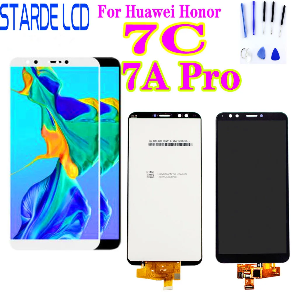 

5.7" for Huawei Honor 7C LCD AUM-L41 LCD Display Touch Screen Digitizer Assembly Frame ATU LX1 / L21 for 7A Pro AUM-L29 LCD
