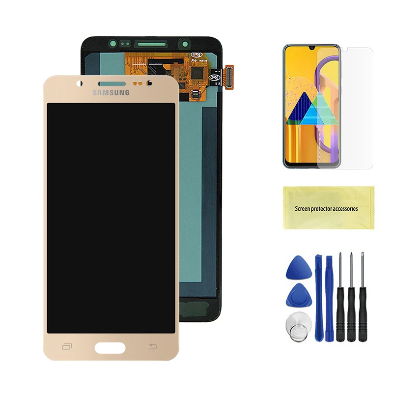 OLED Gold AMOLED дисплей для samsung Galaxy J5 2106 lcd J510 дисплей сенсорный экран дигитайзер SM-J510F J510G J510Y J510M - Цвет: OLED Gold