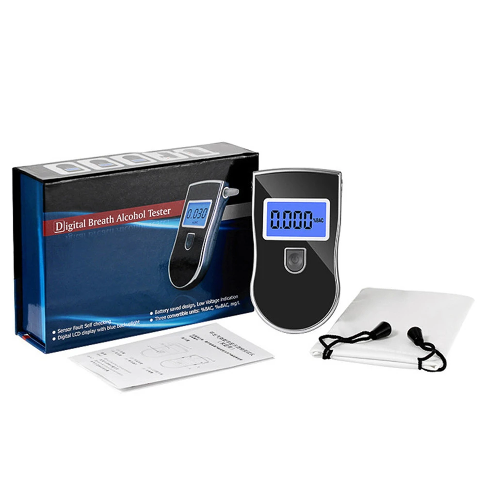 AT-818 Professional Police Digital Breath Alcohol Tester Breathalyzer Analyzer Detector alcohol tester breath alcohol tester