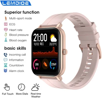 

LEMDIOE New 1.4 Inch Full Touch Screen F22 Waterproof Smart Watch 2020 PK P8 Smart Bracelet Men Women Smartwatch for Android IOS