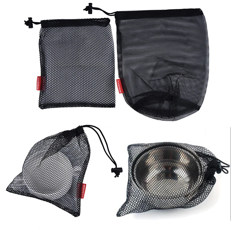 Good Value Bag Pan-Kettle Cutlery-Bottle-Pot Mesh-Storage Travel-Stuff-Sack Drawstring Durable  glLqXoKlM