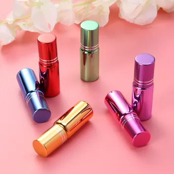 

6 Pcs UV Ball Bottle Glass Perfume Bottle Cosmetic Tube Essential Oil Bottle (5ml Blue, 5ml Red, 5ml Purple, 5ml Green, 5ml Pink