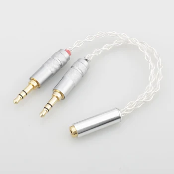 

Audiocrast HC024 2.5mm Female to 2 pieces 3.5mm pono player adatper AUX Headphone Mic Coupler Adapter 2.5mm Female 2 3.5mm Male
