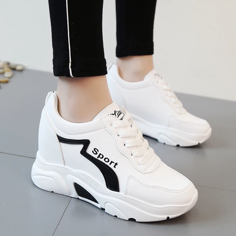 

2019 autumn Shoes Woman Breathable Air Flat Platform Women Shoes Slip On Women's Loafers Swing Wedges Ladies sneakers Shoe K7-42