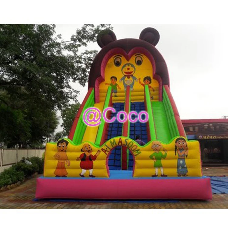 Free Ship To Sea High Quality Cartoon Inflatable Slide For Sale,9x5m Big Bouncer