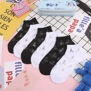 

Disney 1pcs summer breathable Mickey pattern wild cartoon breathable ultra-thin hollow stockings adult socks