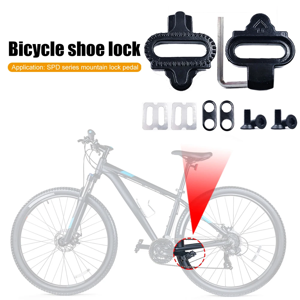 SPD Mountain Bike Pedal Cleats Clip Bicycle Self Locking Pedals Self Locking Footrest Shoe Locks