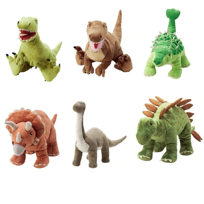 YIJA-muñeco de peluche de dinosaurio para niños, muñeco de dibujos animados  de animales, Ankylosaurus, Tiranosaurio Rex, Triceratops, Stegosaurus, 1  unidad - AliExpress