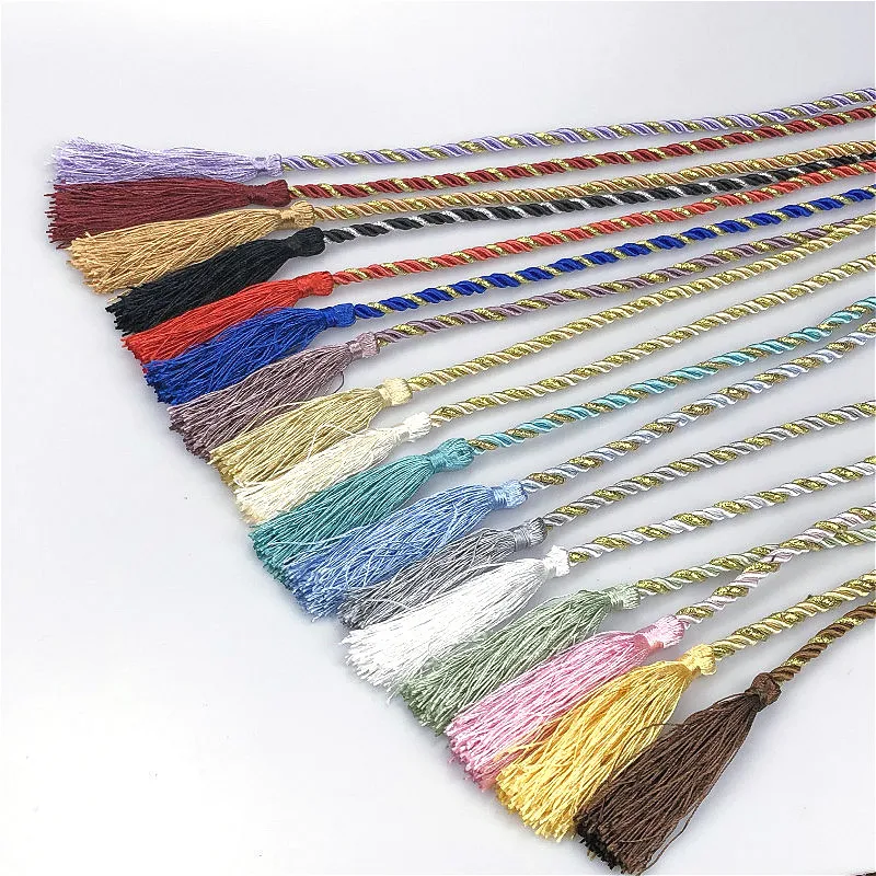 1pc About 110cm Hanging Rope Silk Tassels Fringe Sewing Bang Tassel Trim Key Tassels For Diy